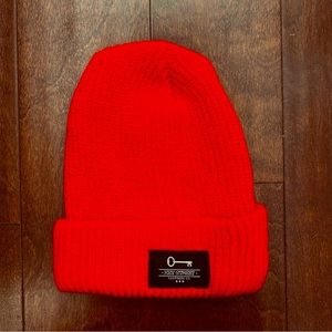 Key Street Candy Apple Red Knitted Beanie, Unisex, New Without Tags